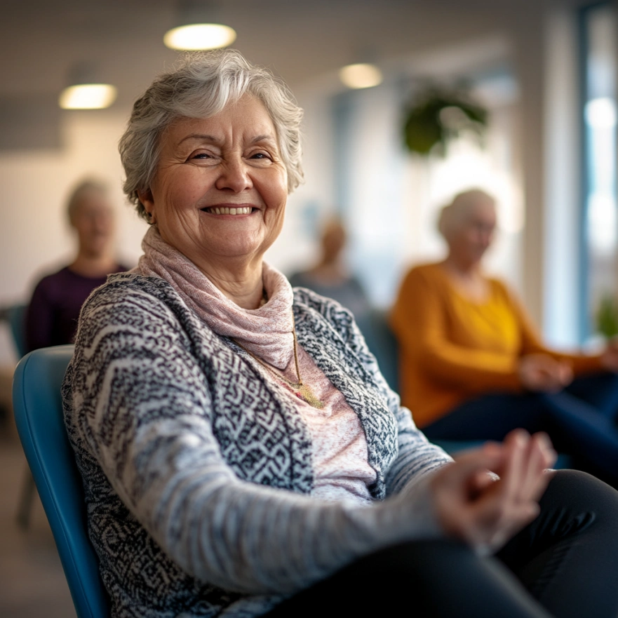 Йога на стільці для людей з обмеженою рухливістю